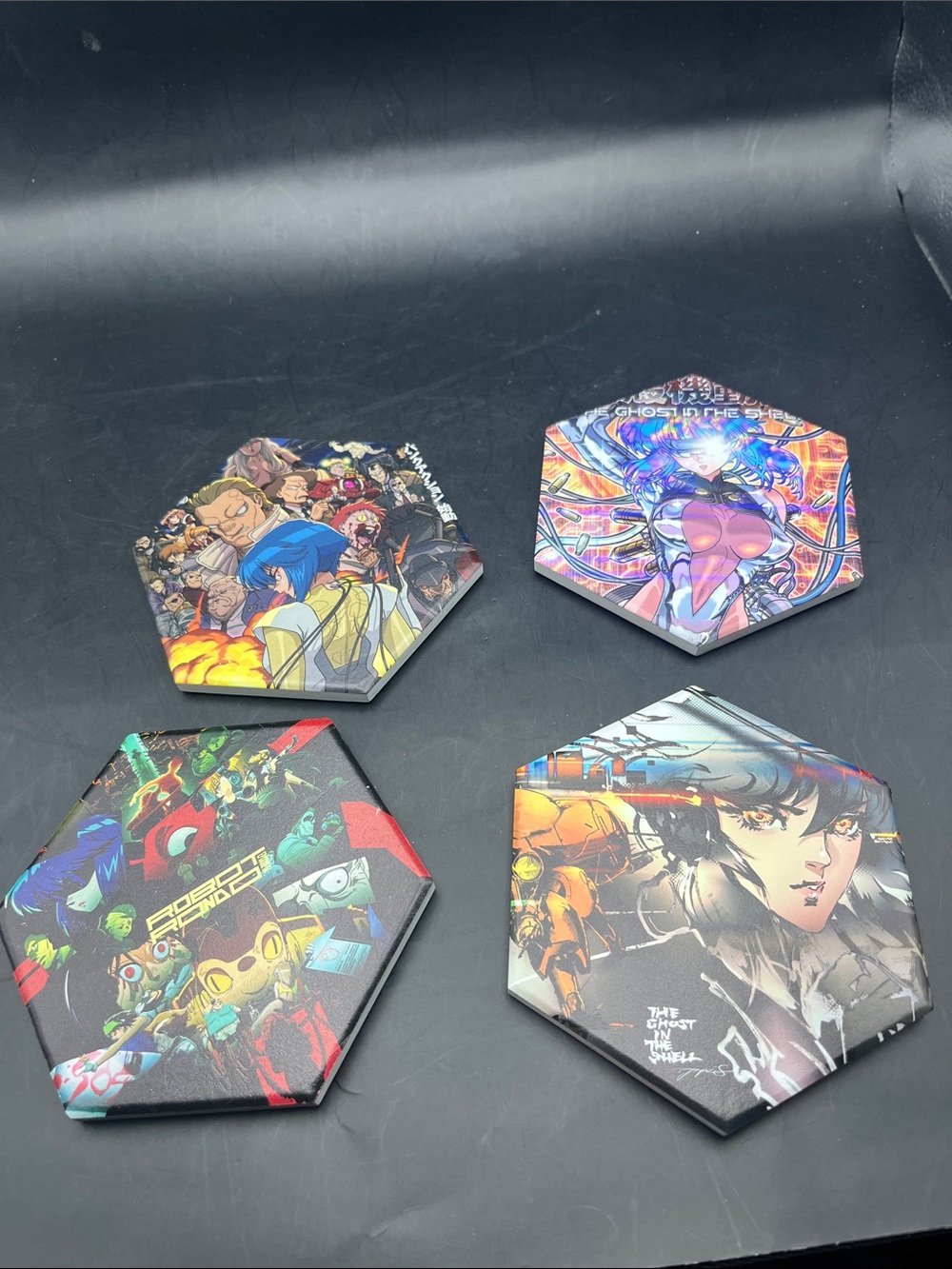 Ghost in the shell custom coasters with cork bottom anime classics! Japanese